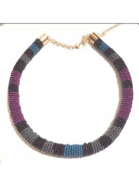 Talbot's Necklace Multicolored Adjustable Closure Small Bead NWOT 18"-21"